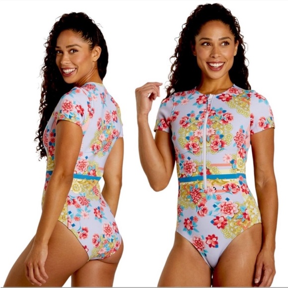 Johnny Was Japer Neoprene One Piece Swimsuit - Picture 2 of 6